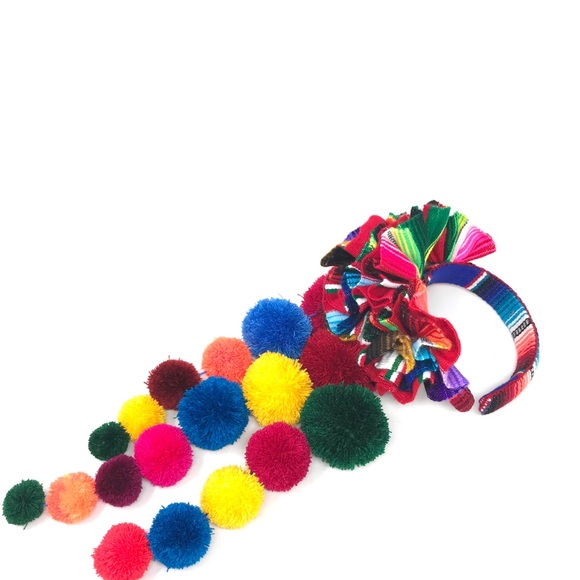 Mexican sarape Zarape Head Piece Frida Inspired